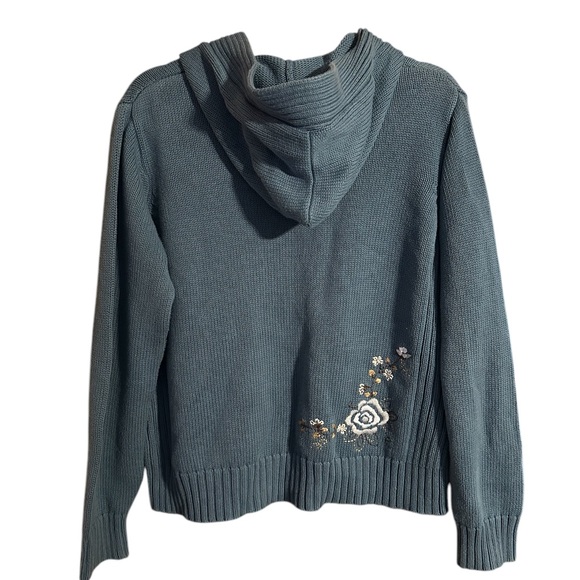 Columbia Sweaters - Columbia Women's Hooded Sweater with Lovely Floral Embroidery on Back. Size L